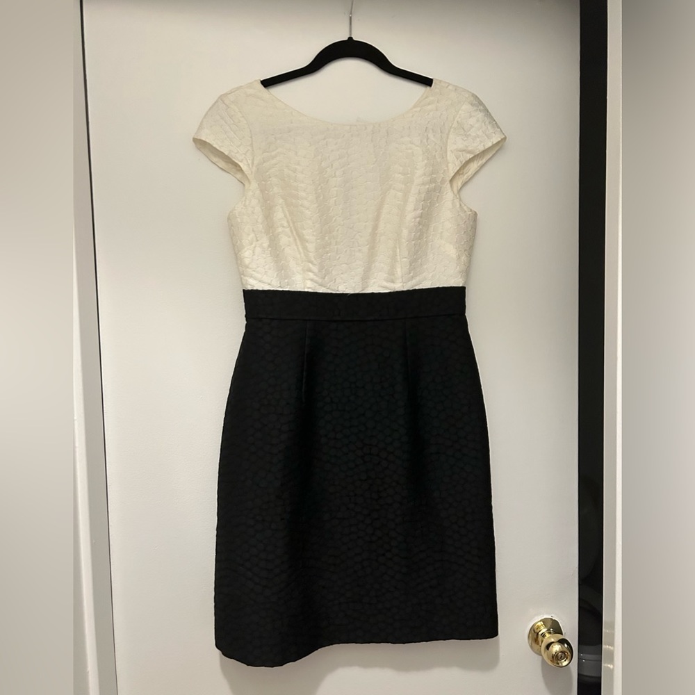 Milly black and white textured dress new with tags size 6